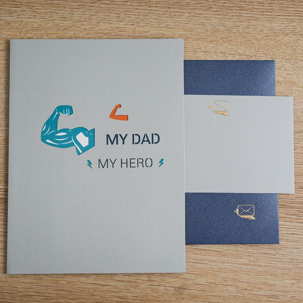 CHOOKYY Chookyy Happy Fathers Day Card New Pop-Up Untuk Hadiah Handmade Ayah