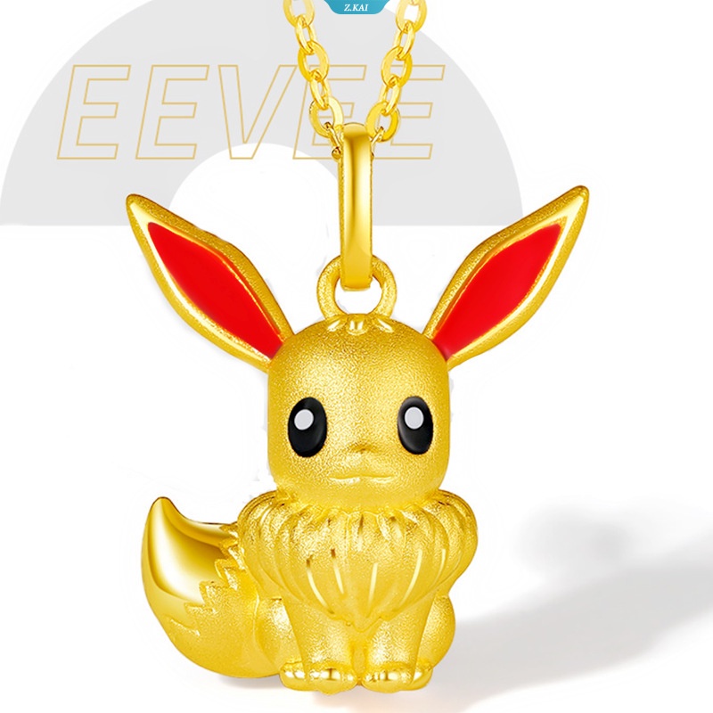 Anime Pokemon Kalung Pikachu Kawaii Eevee Gengar Pikachu Mainan Lucu Kartun Liontin Anak Laki-Laki Perempuan Hadiah Natal [ZK]