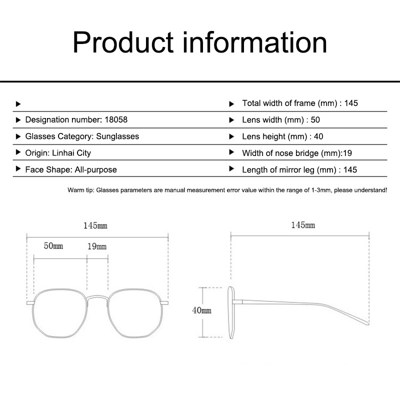 Kacamata Hitam Wanita Pria Optik Anti Sunglass Bingkai Persegi Modis Tamasya Perlindungan Fashion Sunglasses Kaca mata Hitam - SG