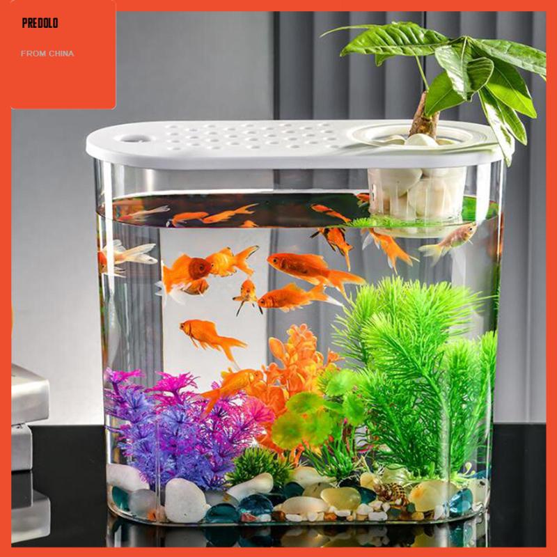 [Predolo] Aquaponik Planter Aquarium Rumah Ruang Tamu Transparan Tanki