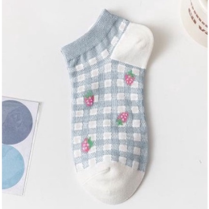 TIKTOK - D2033 Kaos Kaki Wanita Semata Kaki Motif Buah / Kaos Kaki Korean Style / Kaos Kaki Wanita Pendek K5700 / Kaos Kaki Wanita