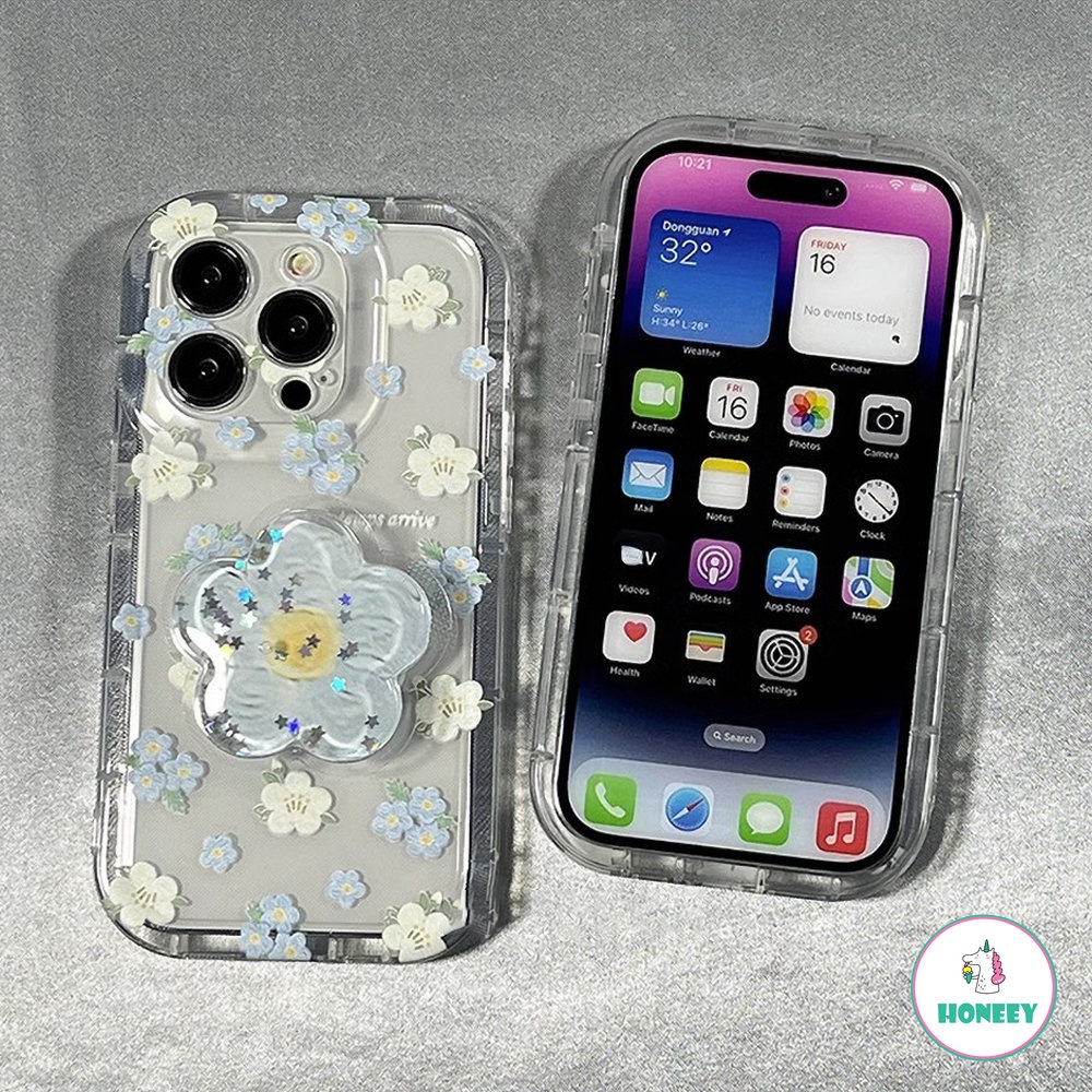 IPHONE Mewah Musim Panas Bunga Peri Gadis Gelang Transparan Ponsel Case Untuk Iphone14 13 12 11 Pro Max14 Plus Case Lucu Kartun Cover