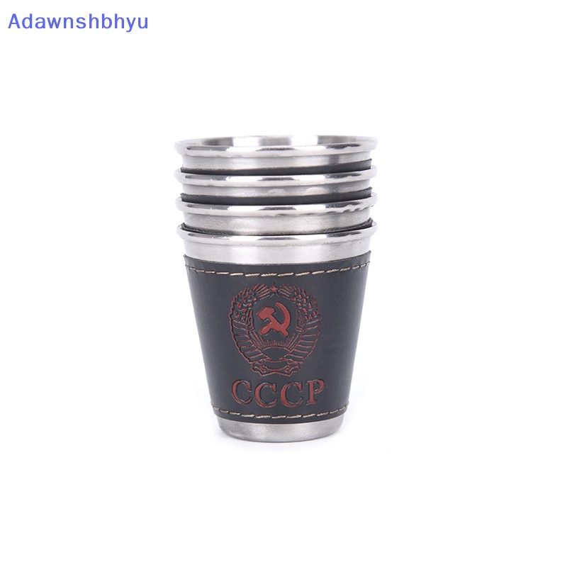 Adhyu 4pcs/ lot 70ml Cangkir Berkemah Luar Ruangan Set Perlengkapan Piknik Cangkir Anggur Stainless Steel  Id