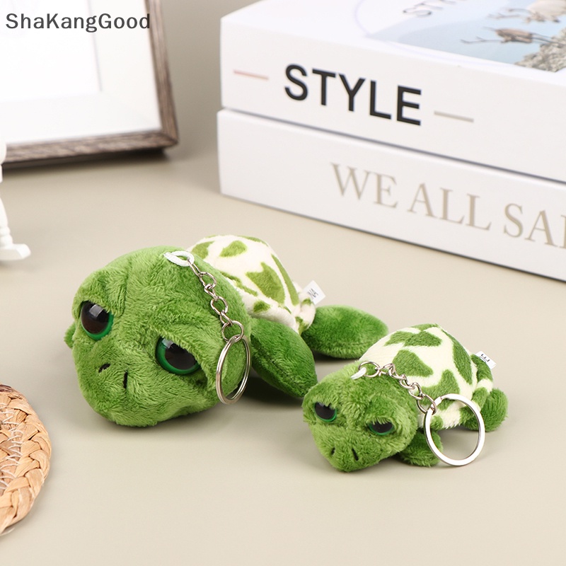 Selip7/10 cm Turtle Plush Stuffed Doll Lembut Mewah Mainan Gantungan Kunci Tas Liontin Anak Hadiah SKK