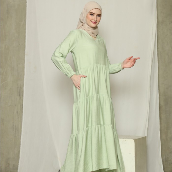 KEIZHA &amp; SOLEHA Zhaha Long Dress - Gaun Terusan Pakaian Muslimah Gamis