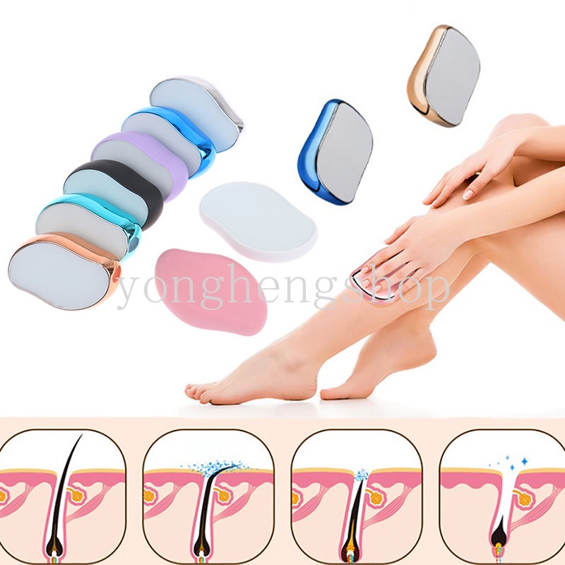 Epilator Penghilang Bulu Fisik Kaca Nano Penghilang Bulu Tubuh Tanpa Sakit Depilation Gadget Kapalan Kulit Mati Kaki File Grinder Exfoliator Alat Manual Hair Grinders