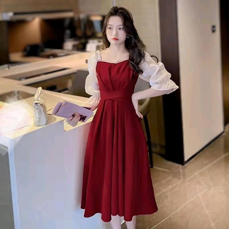 BEFAST - ZSO OOTD WANITA DRESS FARA / DRESS GLIZE / Fashion Wanita Pesta/Kondangan / Dress Keluaran Terbaru Wanita / OOTD Wanita Ala Style Korean / Pakaian Wanita Formal Trendy / Dress Midi Lengan Panjang