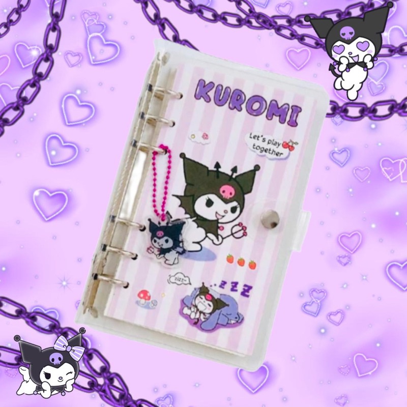 Binder Sanrio Cute A6ring 100lbr /Buku jurnal Sanrio Melody Kuromi CinnamonRoll