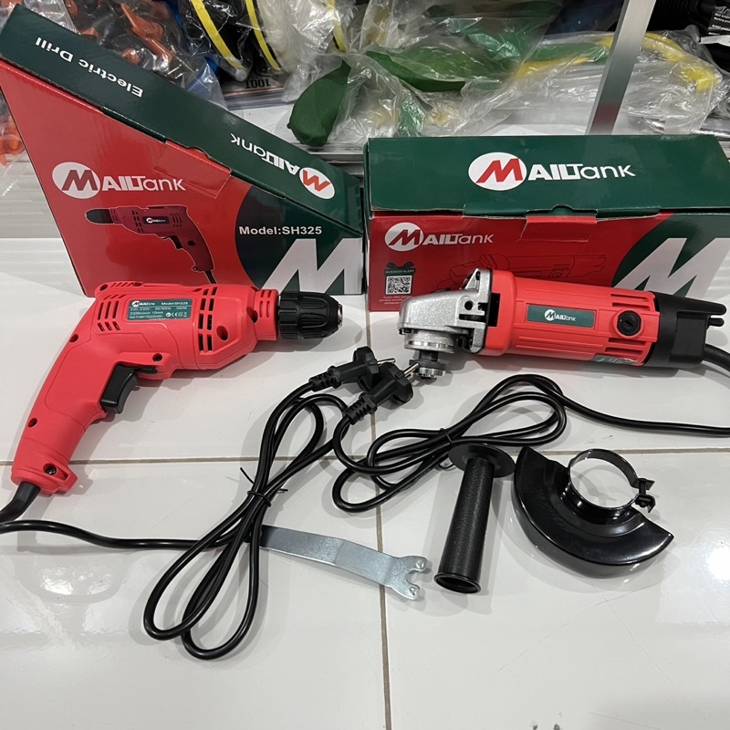 PAKET SET MESIN BOR DAN MESIN GERINDA SET MAILTANK SH 01 SH 325 GURINDA GRENDA
