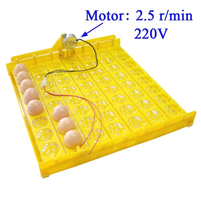 56 Egg Tray Motor Rak Pemutar Penetas Telur Mesin Tetas Inkubator 220V ADL27