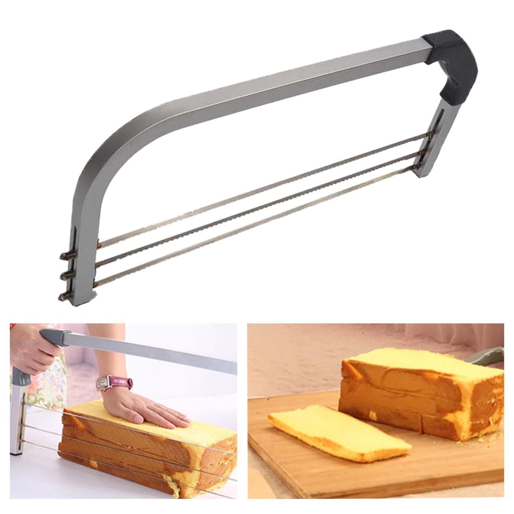 Pemotong Kue Lapis Slicer Profesional Gergaji Potong 3kawat Untuk Aksesoris Alat Masak