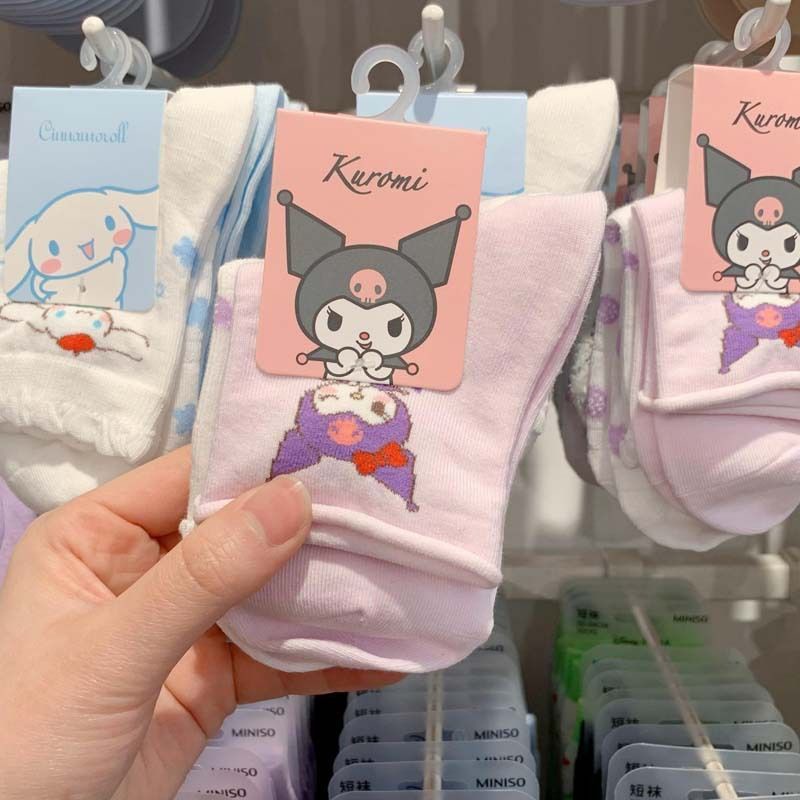 kaos kaki anak 5-15 tahun  sanrio kaus kaki bahan halus terbaru cinnamoroll kuromi melody