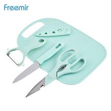 BOP SET TALENAN GUNTING 4IN1 STAINLESS / PISAU DAPUR 4 IN 1 TAJAM / PISO POTONG KUPAS BUAH/ PERALATAN MASAK DAPUR / KITCHEN KNIFE SET