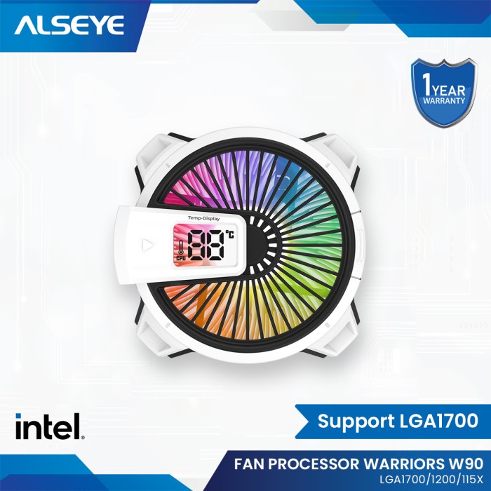 Fan Processor Alseye W-90 Digital Temperature White SYNC INTEL