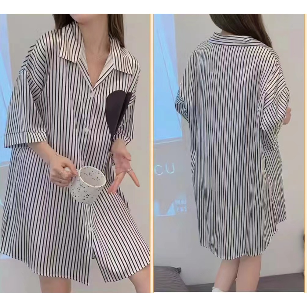 2023 Piyama Lengan Pendek Baru/Ice Tipis -Silk Nightdress/Layanan Rumah Santai Besar