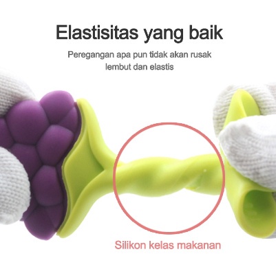PA Teether Bayi Bentuk Buah Mainan Gigitan Bayi Bahan Silikon BPA Free SS238