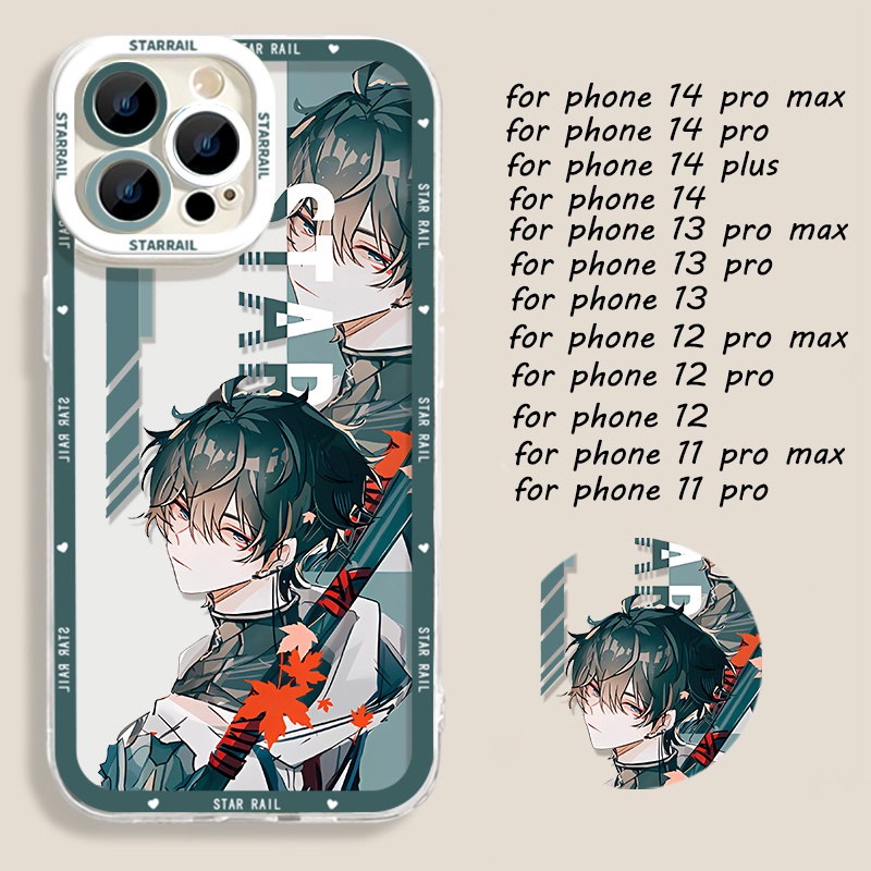 IPHONE Honkai Star Rail Himeko Dan Heng Soft Case Kompatibel Untuk Iphone14 11 13 12 Pro Max XS XR X8 7 6S Plus Casing Ponsel Mini Tingyun Transparan TPU Bronya Silikon Shockproof Cover