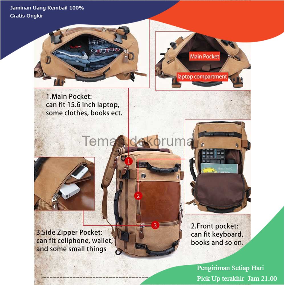 TD - DPR Kaka Tas Ransel Duffel Backpack Camping Travel - 0208