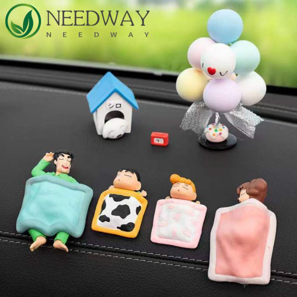 Needway   Crayon Shin-Chan Angka Mini Kartun Crayon Shinchan Desktop Hiasan Mobil Dekorasi Kue Crayon Model Mainan