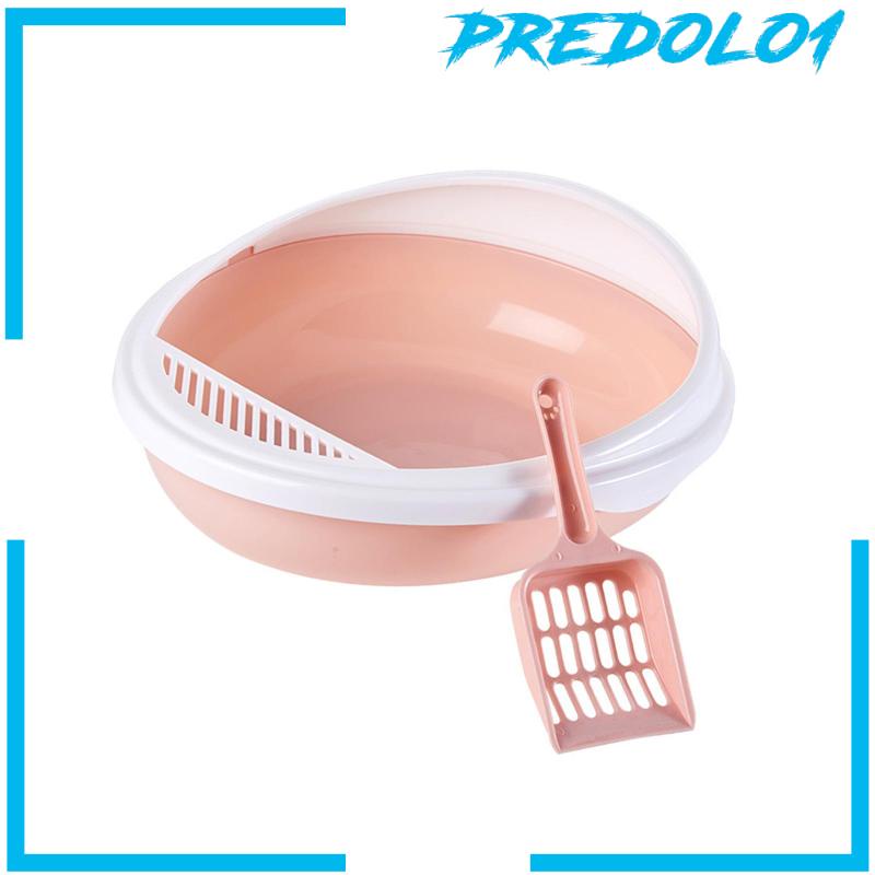 [Predolo1] Cat Litter Box with Scooper Kotak Kotoran Kucing Tinggi Untuk Kucing Indoor Toilet Kucing