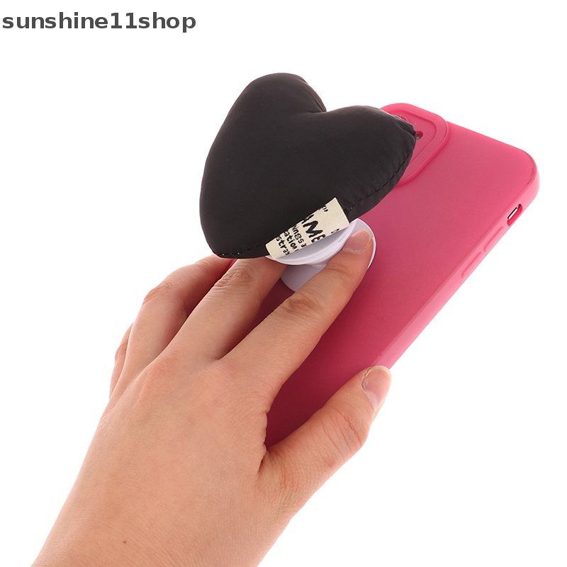 Sho Cute 3D Love Heart Phone Grip Case Grips Trendy Holder Ring Untuk iPhone Stand N