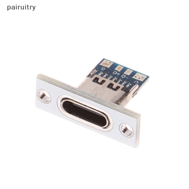 Prt USB Jack Type-C 2Pin 2P 4P Waterproof Strip Line Of Solder Joint Female Konektor Jack Charging Port USB Tipe C Socket Connector PRT