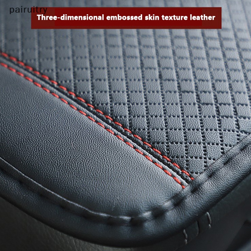 Prt Universal Armrest Box Pad Fiber Kulit Timbul Sandaran Tangan Box Cover PRT
