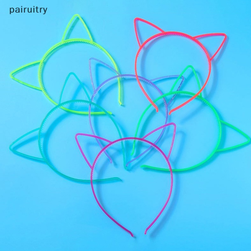 Prt Bando Telinga Kucing Bercahaya Anak Gadis Bayi Pesta Ulang Tahun festival Glow in dark Hairband Aksesoris Rambut PRT