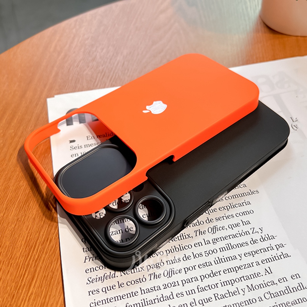 IPHONE 2in1 Bumper Phone Case Untuk Iphone11 12 13 14 Pro MAX Plus Case X XS MAX XR Silikon Lembut Shockproof Casing Penutup Belakang