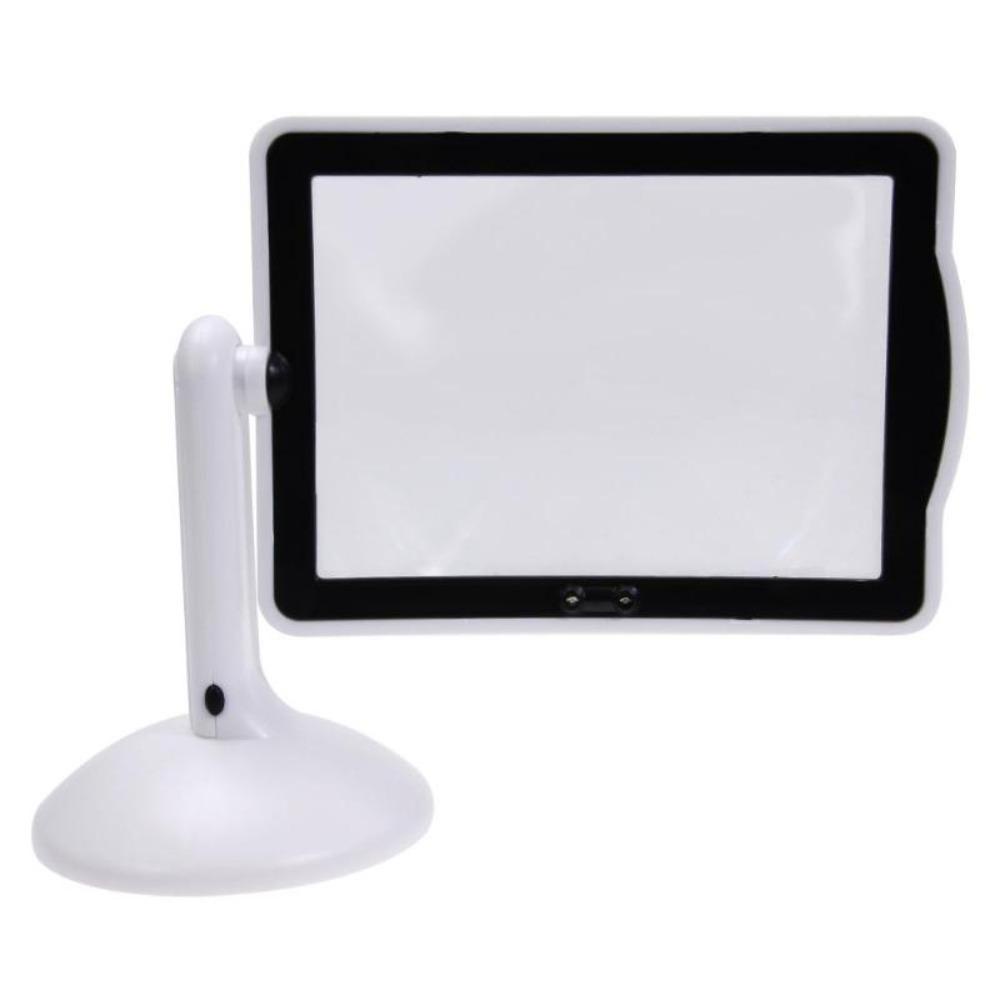 Lanfy Reading Magnifier Alat Baca Desktop Halaman Layar LED Loupe Lensa Lebih Terang Pembesar LED