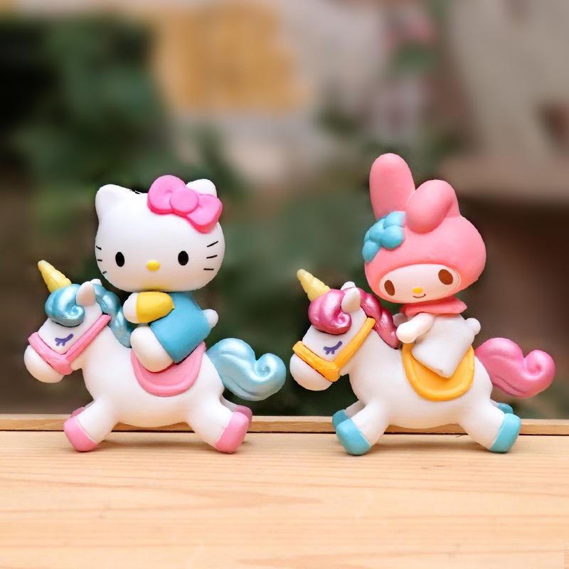 6buah /set Dari Mainan Boneka Action Cinnamoroll Kuromi MyMelody Kartun Lucu Baru, Dekorasi Kue Buatan Tangan