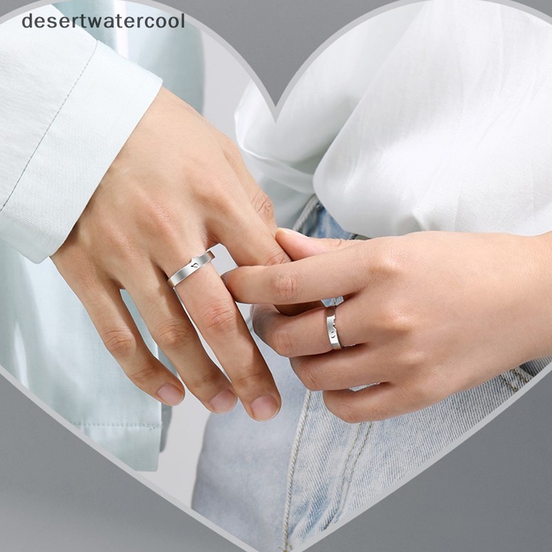 Deid 1pasang Kiss Matching Ring Pasangan Persahabatan Kekasih Pasangan Cincin Adjustable Rings Set Lovers Ring Perhiasan Hadiah Untuk Wanita Pria Hadiah Martijn