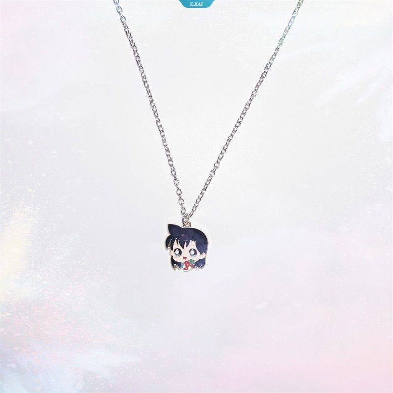 Detektif Conan Detektif Kasus Anime Stainless Steel Dog Tag Kalung Conan Perhiasan Untuk Pria Wanita Pesta Bar Cosplay Prop [ZK]