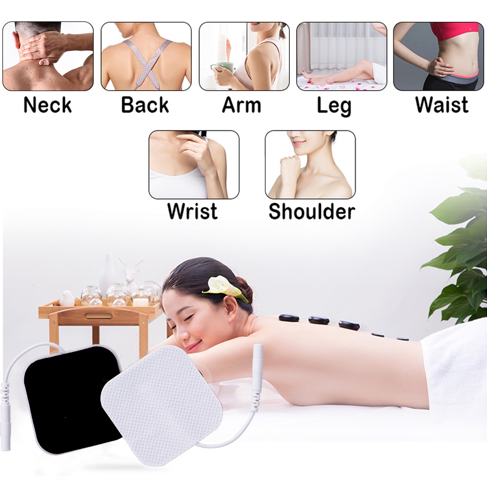 Pad Tens Kancing Pads Elektroda EMS / Alat Pijat Terapi Stroke Nyeri Sendi Otot SIze 4cm X 4cm 20Pcs