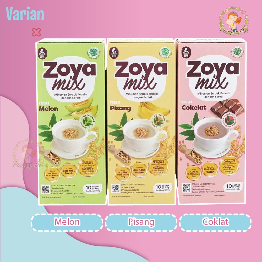 [BISA MIX RASA] Zoya Mix Mamabear Minuman Pelancar Asi Isi 10 Sachet Asi Booster Berkualitas