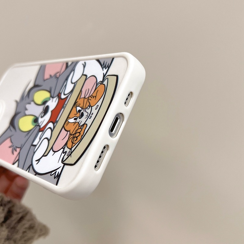 All New Electroplated Camera Skin Silicone Soft Case IPhone 11 12 13 14 Pro Max Women's Fashion Gift Cute Cartoon Phone Case Funny Tom and Jerry