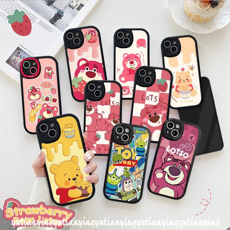 Manyocase Beruang Strawberry Lucu Untuk Realme C30 C30S C55 C15 5i 5S 6i C3 C20 C20A C11 2021 C25 C12 C25s Cerita Mainan Kartun Yang Indah Soft Cover