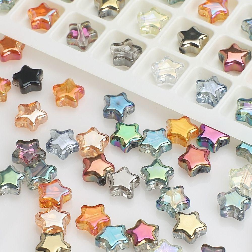 Lily 200Pcs Spacer Beads DIY Membuat Perhiasan Kalung Gelang Anting Bentuk Bintang