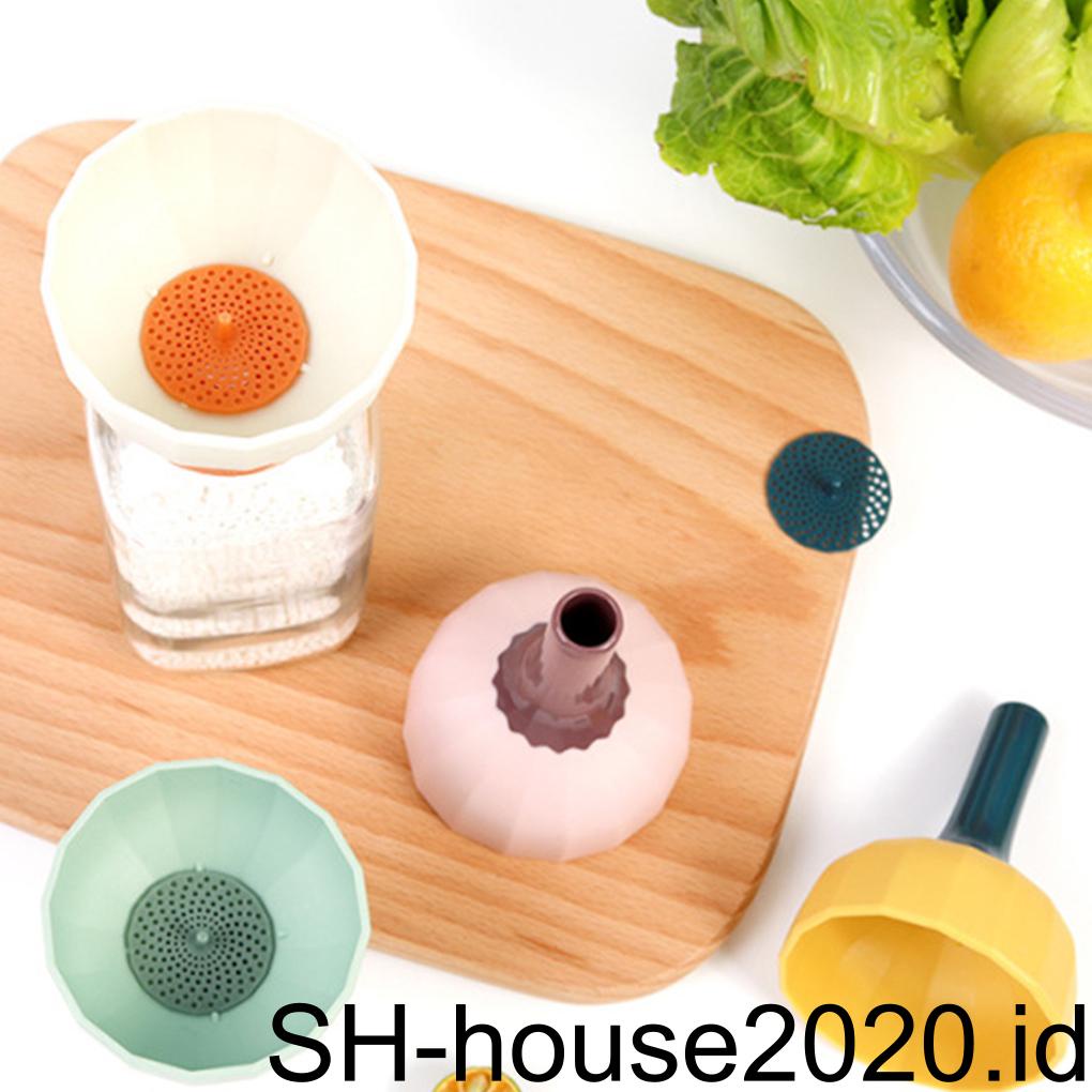Corong Canning Fleksibel Portable Mulut Lebar Toples Makanan Reloading Isi Alat Dapur Draining Anti Percikan Aksesoris