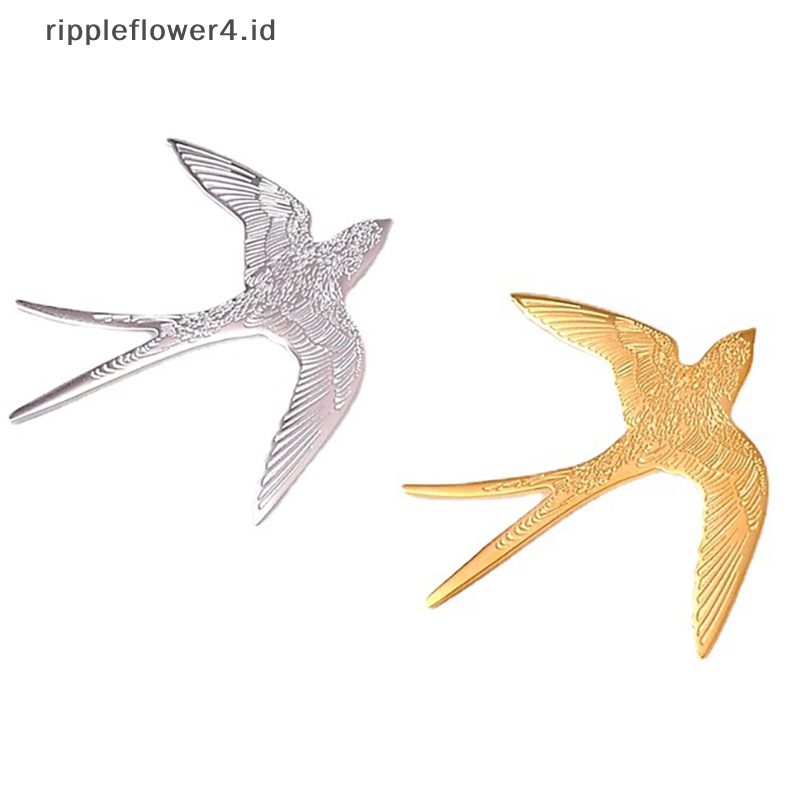 {rippleflower4.id} Bros Walet Kecil Baja Titanium Yang Modis Logam Pin Lucu Kepribadian Bros Serbaguna Dekorasi Pakaian Hiasan Dada~