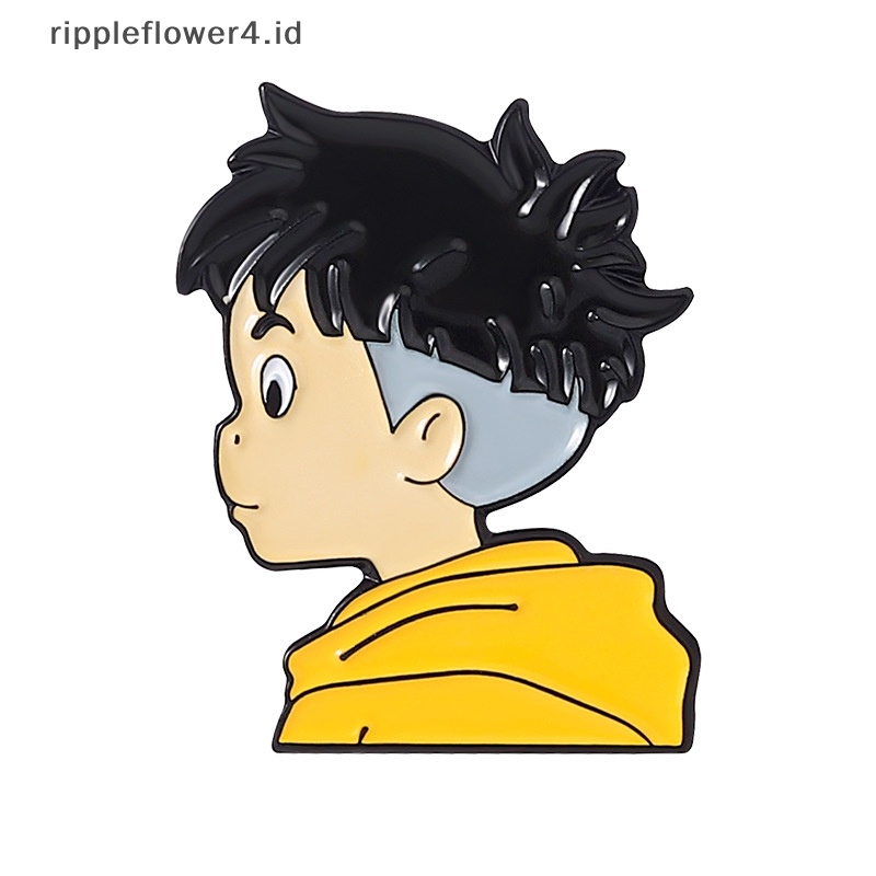 {rippleflower4.id} Pin Enamel Film Kartun Howl Sofia Ponyo Bros Lencana Kerah Pin Lucu Anime Perhiasan Hadiah Untuk Teman Anak~