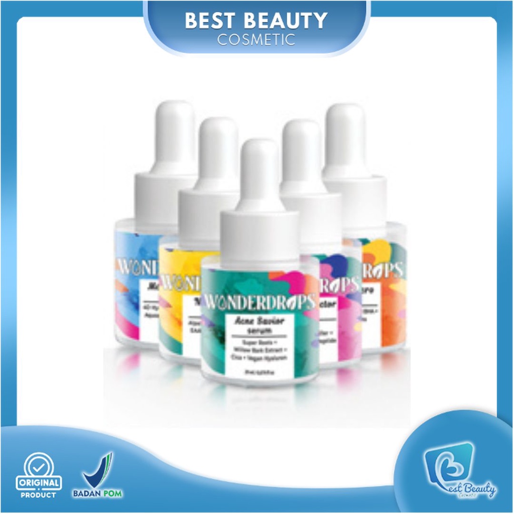 ★ BB ★ Wonderdrops Serum Series 20ml - Serum Wajah - Nutri Glow - Moist Master - Acne Savior - Youth Perfector - Porexfo Hero