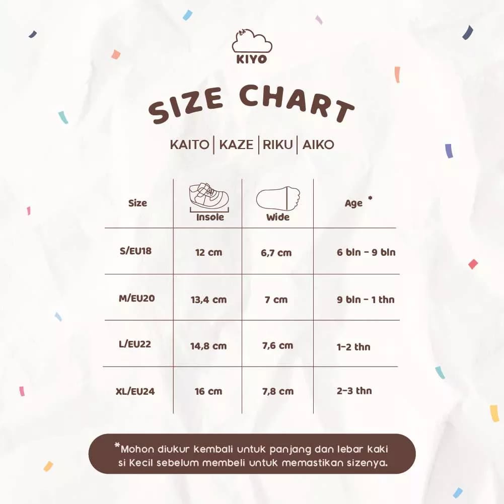 KIYO SEPATU KAZE / SEPATU ANAK PEREMPUAN DAN LAKI LAKI