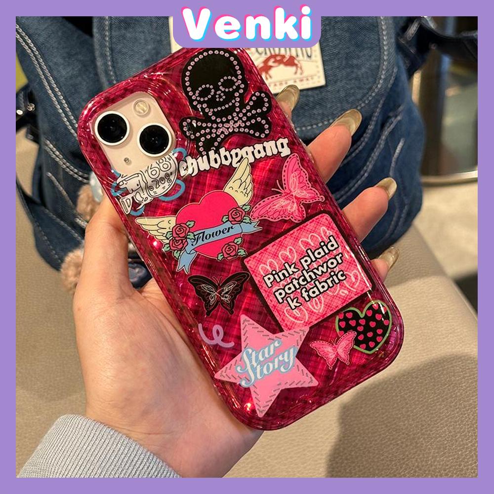 VENKI-Untuk iPhone 11 iPhone Case Laser Reflektif Bening Phone Case TPU Lembut Shockproof Airbag Phone Case Manis Keren Bintang kompatibel dengan iPhone 14 13 Pro max 12 Pro Max XR XR 7 8