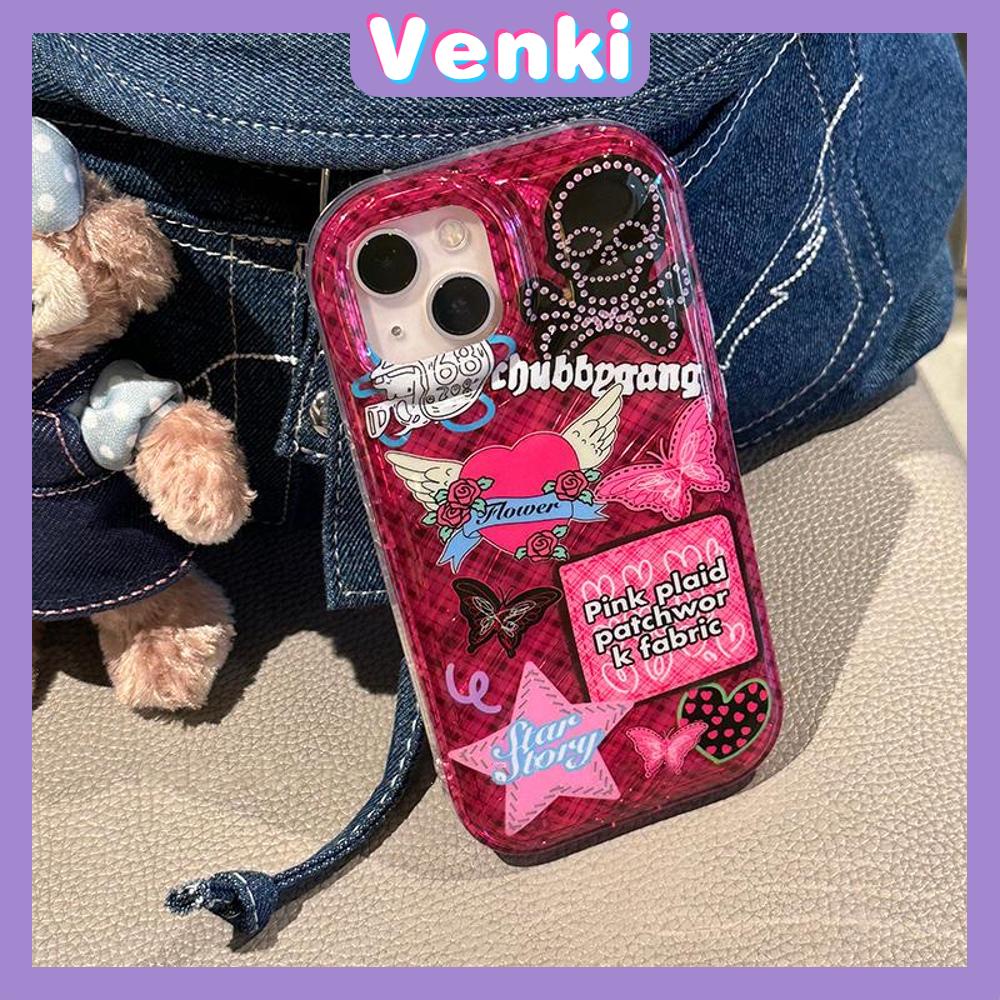 VENKI-Untuk iPhone 11 iPhone Case Laser Reflektif Bening Phone Case TPU Lembut Shockproof Airbag Phone Case Manis Keren Bintang kompatibel dengan iPhone 14 13 Pro max 12 Pro Max XR XR 7 8