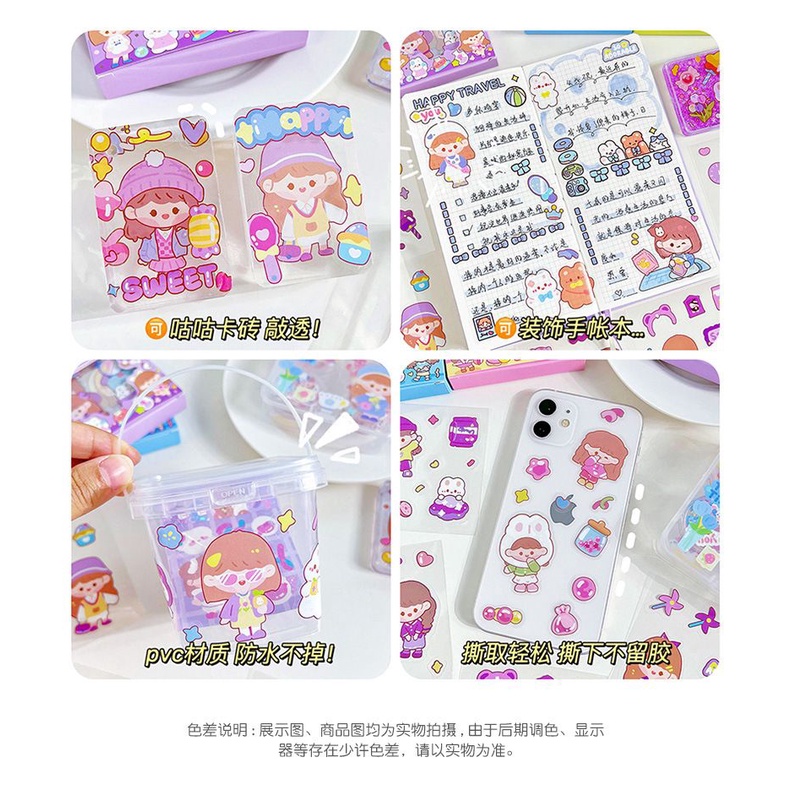 PGC STIKER MOTIF WATERPROOF MINI TAHAN AIR / STIKER MOMO MINI / STICKER MOMO MINI ( isi 100 lembar )