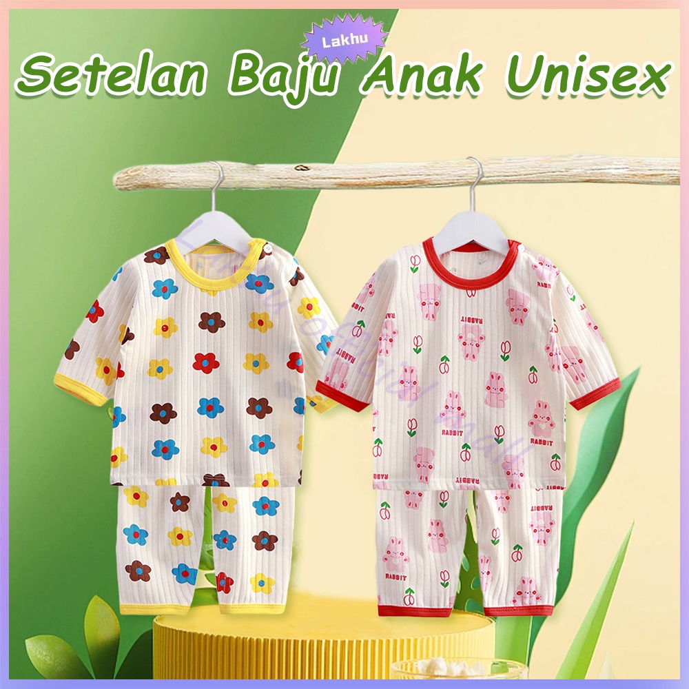 Lakhu Piyama Anak Unisex Baju Tidur Anak Lucu Piyama Anak Perempuan Laki Laki Import