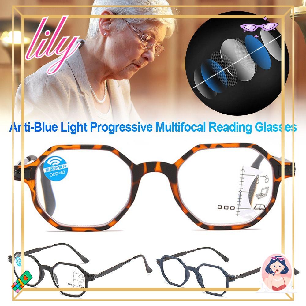 Lily Kacamata Baca Olahraga Fashion Frame Progresif Multifocal Simple Presbyopic Eyewear