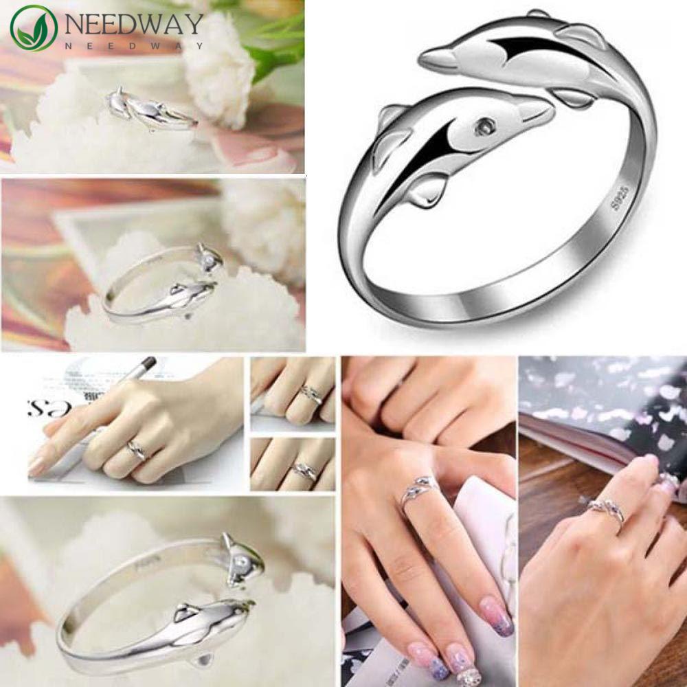 Needway Cincin Fashion Perak Dolphin Adjustable