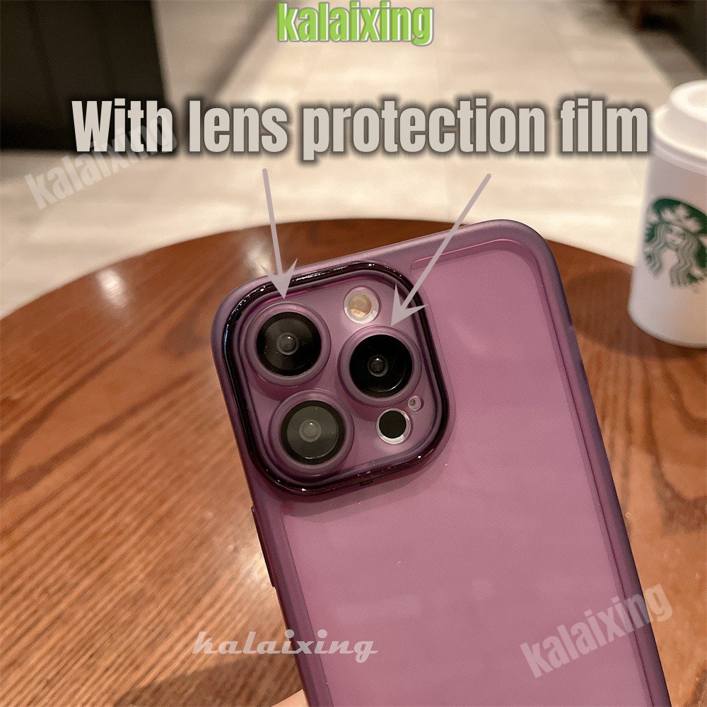 Casing Shockproof Bening Mewah Untuk iPhone 11 Pro Max Xs XR Xs Max7 8 Plus Bumper Bening Dengan Pelindung Lensa Kaca Soft Case